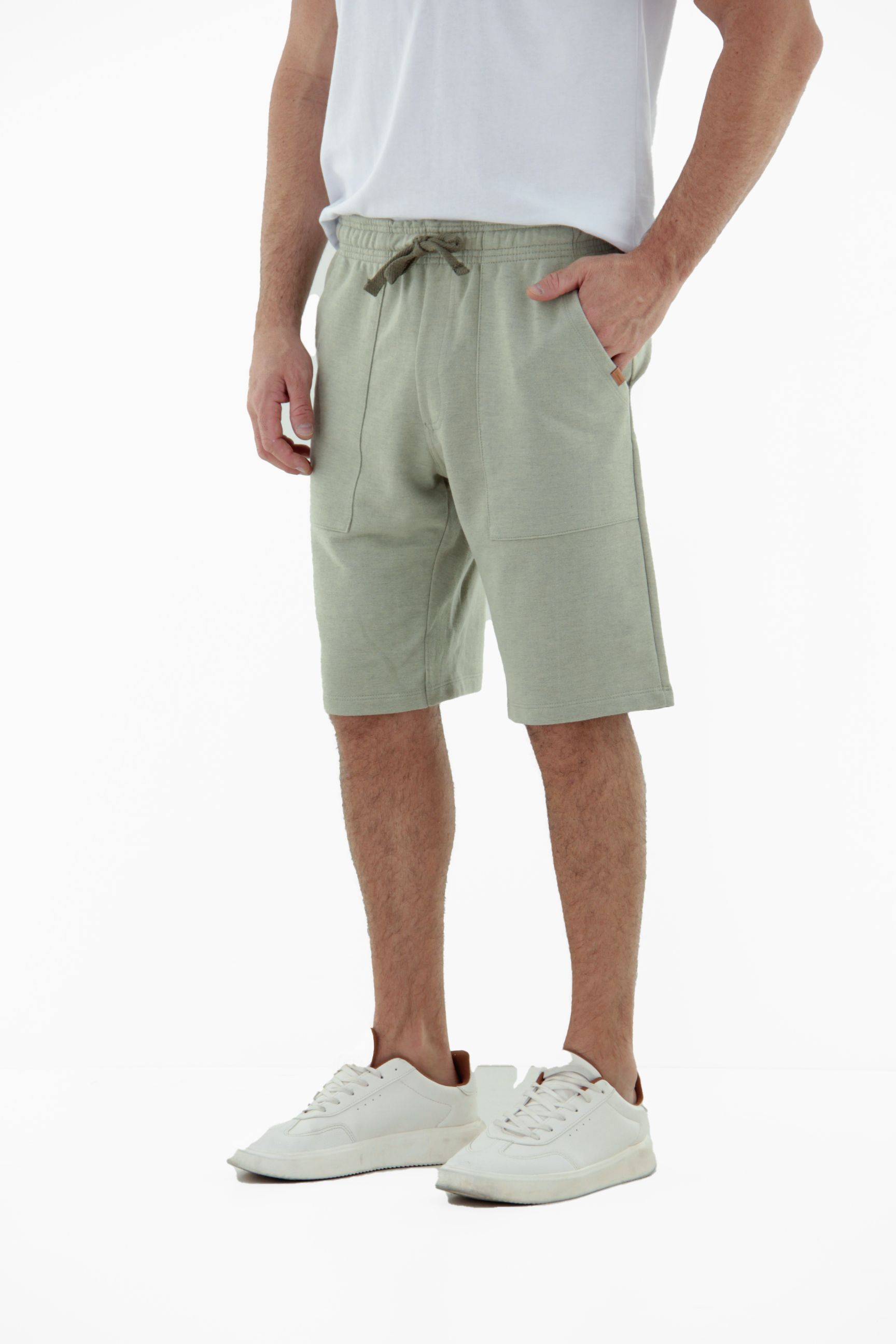 Vista alternativa de Bermuda Masculina Estonado Reativo com Linha Blend