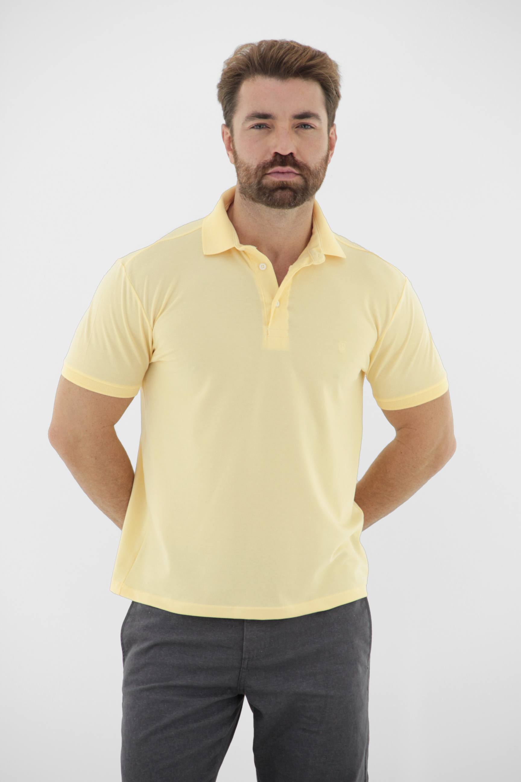 Fotografia de Camisa Polo com Pé de Gola em Algodão Touch Pima Premium
