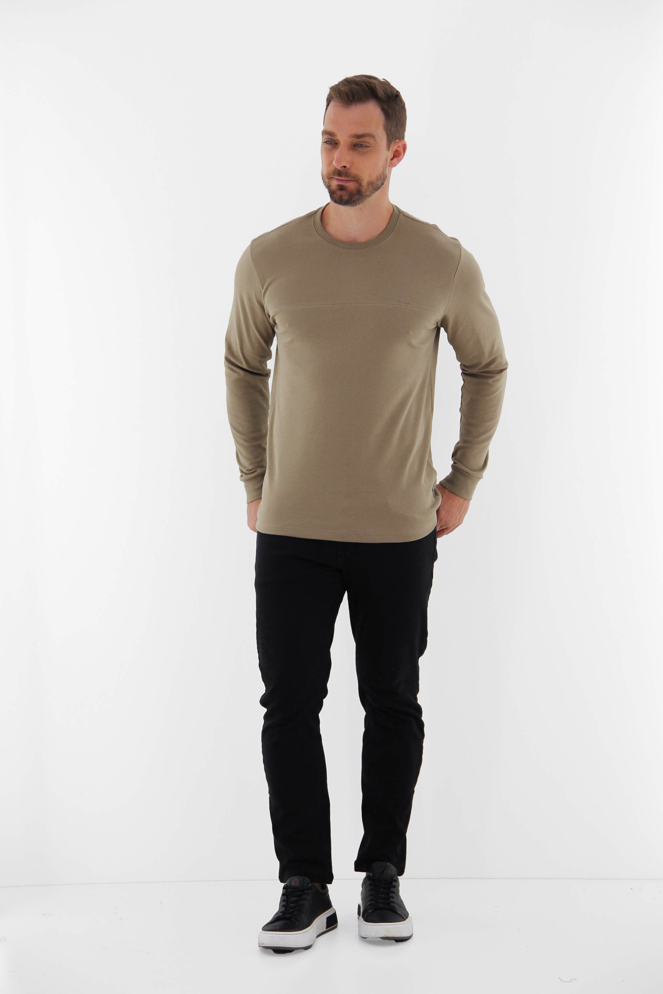 Vista alternativa de Camisa T-Shirt Premium Interlock Manga Longa