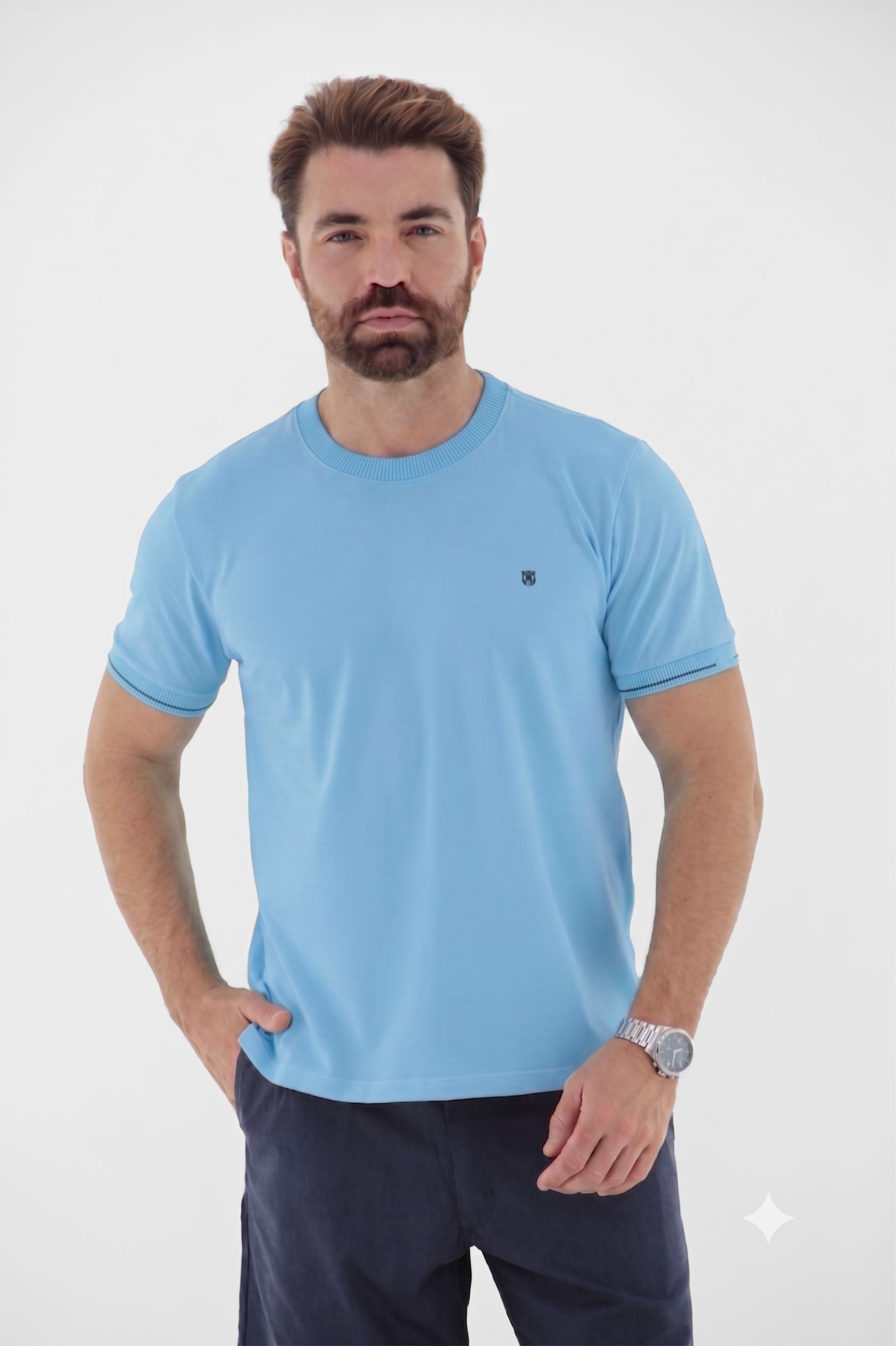 Vista lateral 1 do produto Camisa T-Shirt Touch Pima com Abertura Lateral Linha Premium