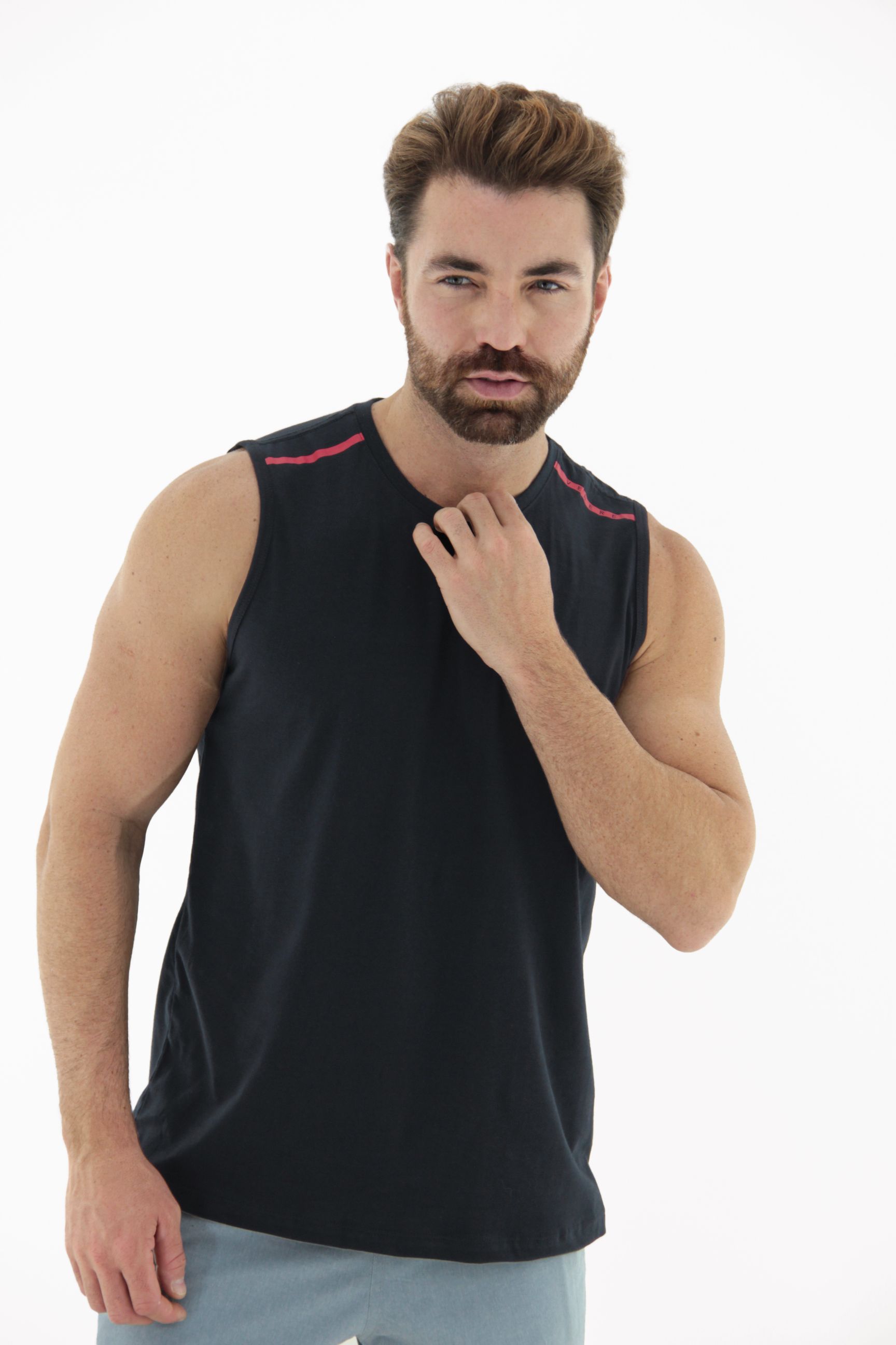 Vista alternativa de Camiseta Machão Masculina 100% Algodão com Estampa no Ombro