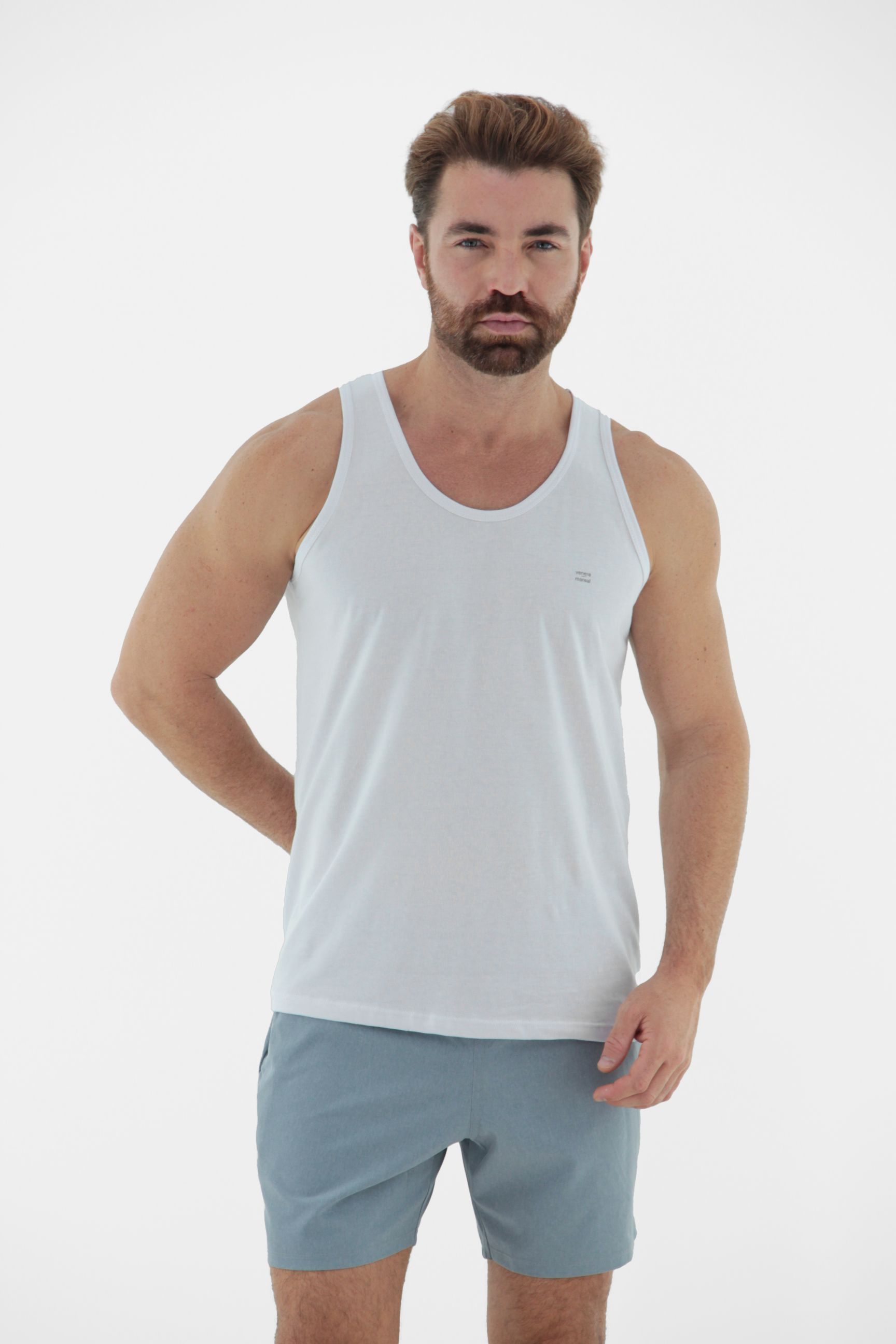 Vista alternativa de Camiseta Regata Masculina 100% Algodão com Estampa nas Costas