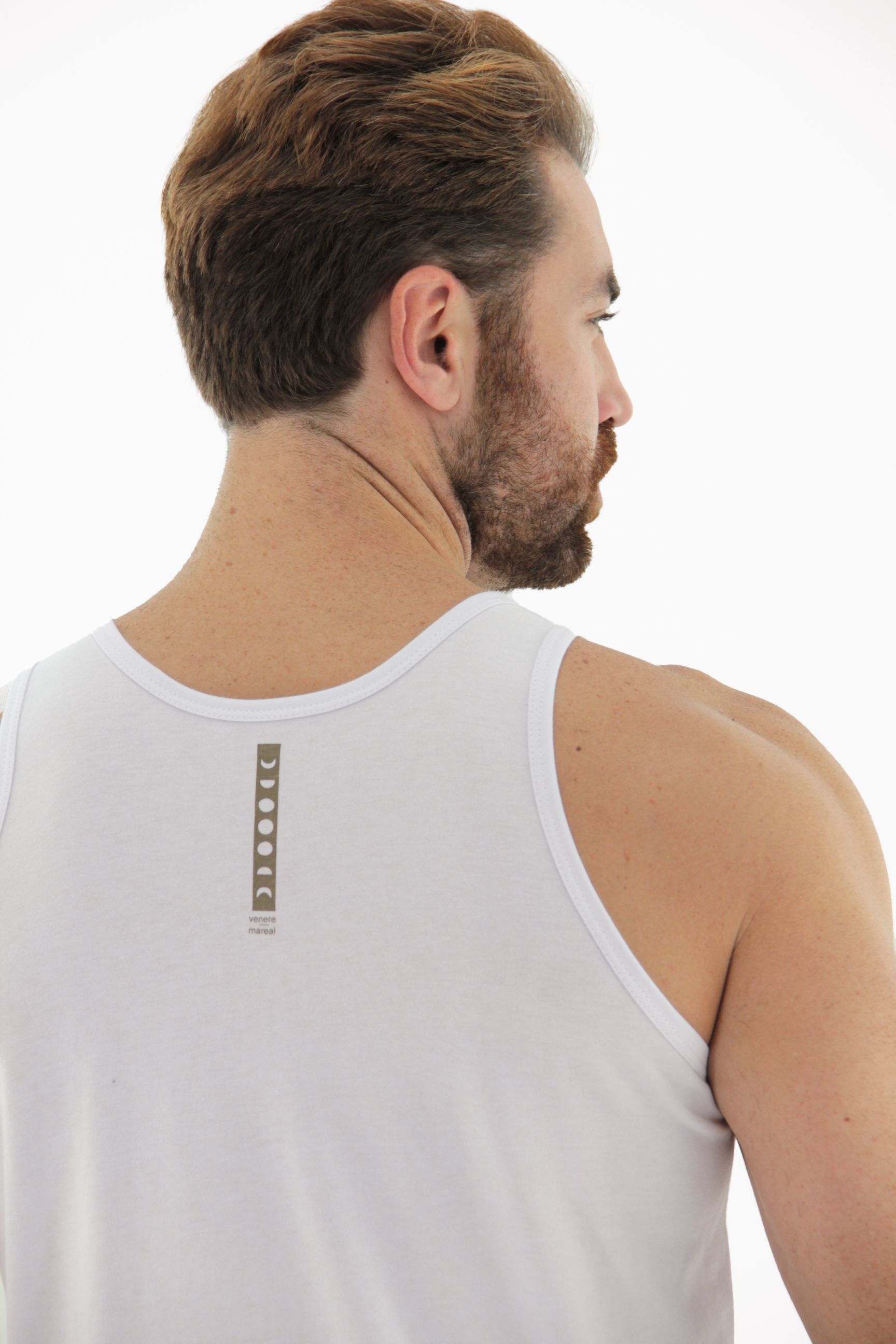 Vista lateral 3 do produto Camiseta Regata Masculina 100% Algodão com Estampa nas Costas