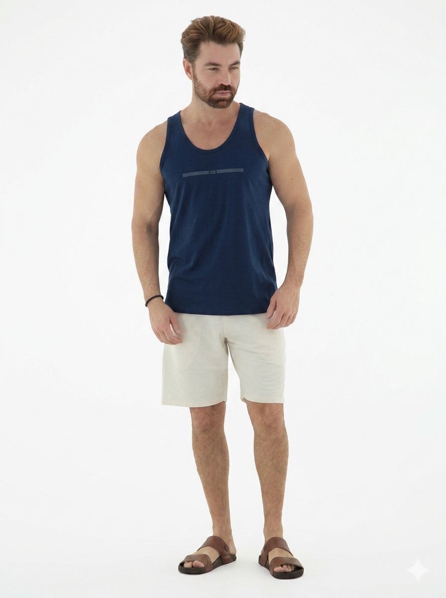 Vista alternativa de Camiseta Regata Masculina Premium com Estampa Mareal