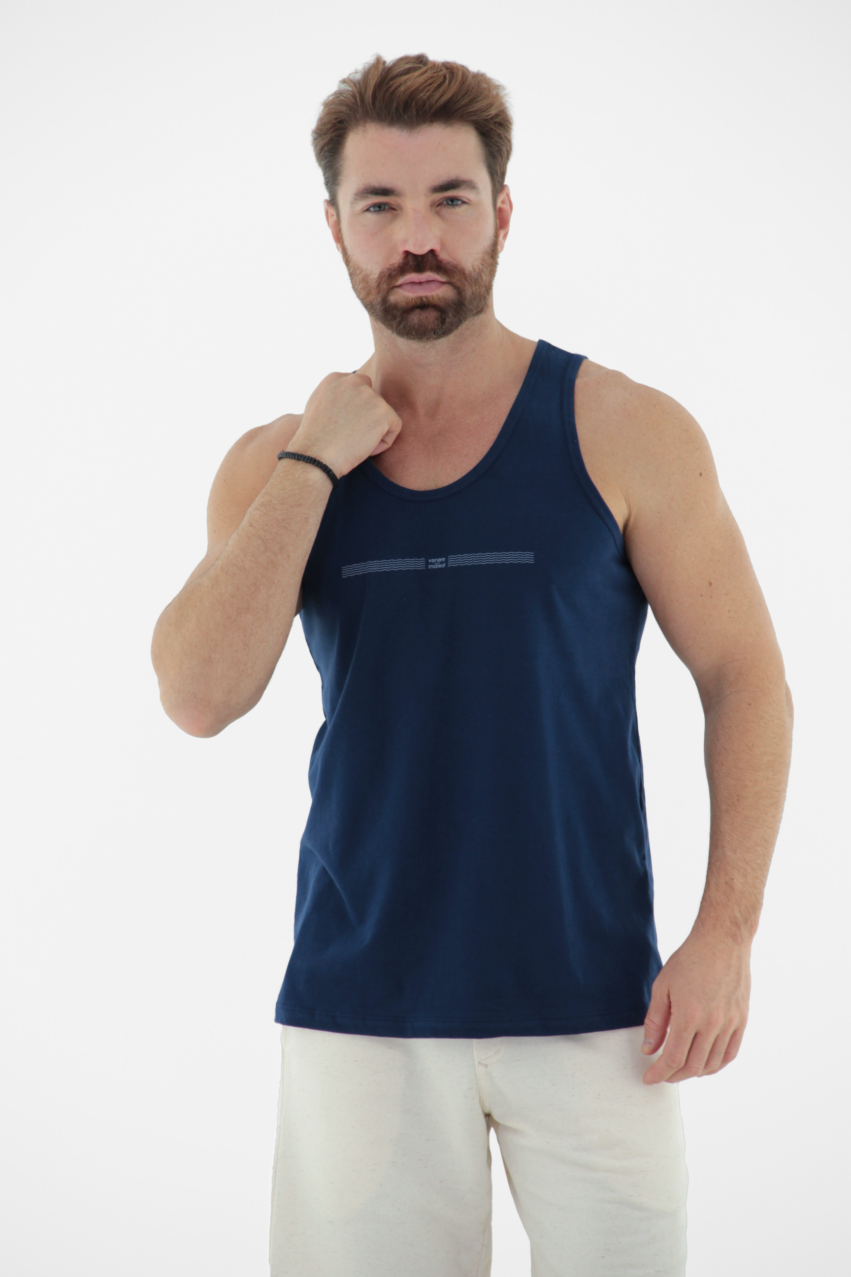 Fotografia de Camiseta Regata Masculina Premium com Estampa Mareal