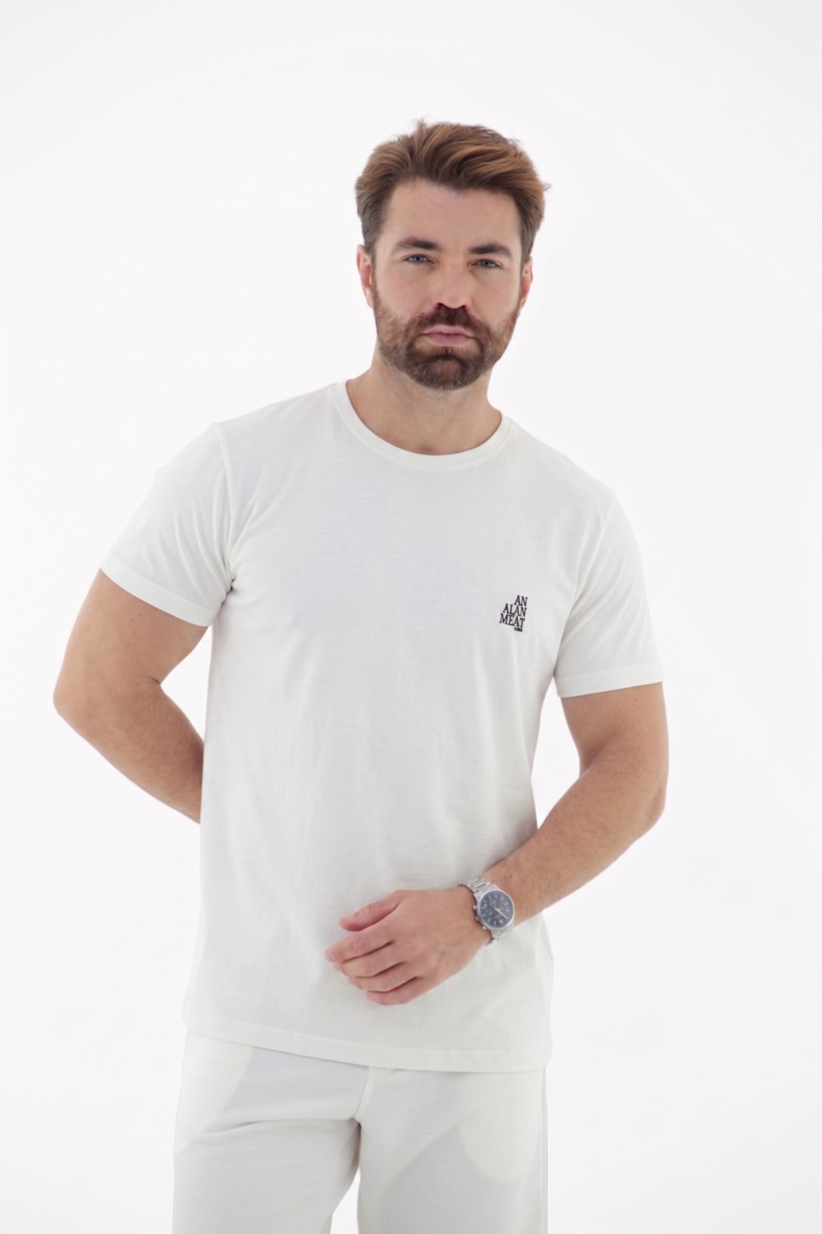 Vista alternativa de Camiseta T-Shirt Masculina com Estampa em Relevo Linha Blend