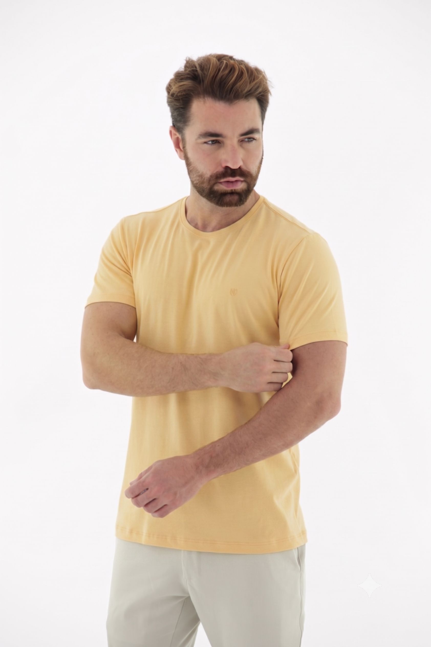 Vista lateral 5 do produto Camiseta T-Shirt Masculina em Algodão com Elastano