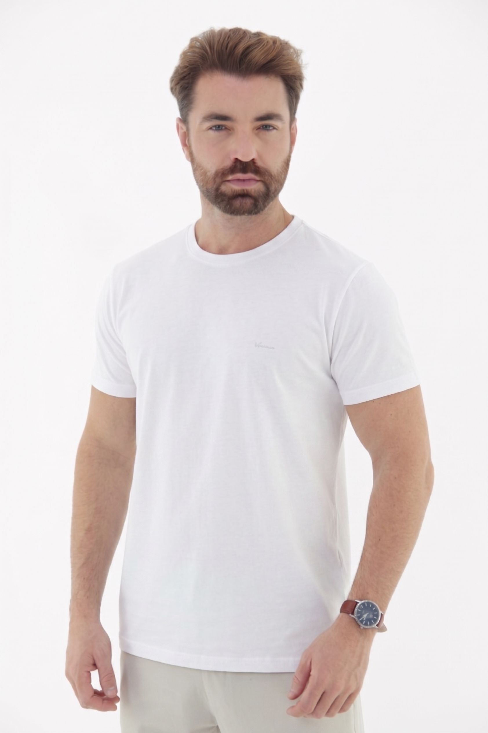 Fotografia de Camiseta T-Shirt Masculina Premium em Algodão Pima com Elastano