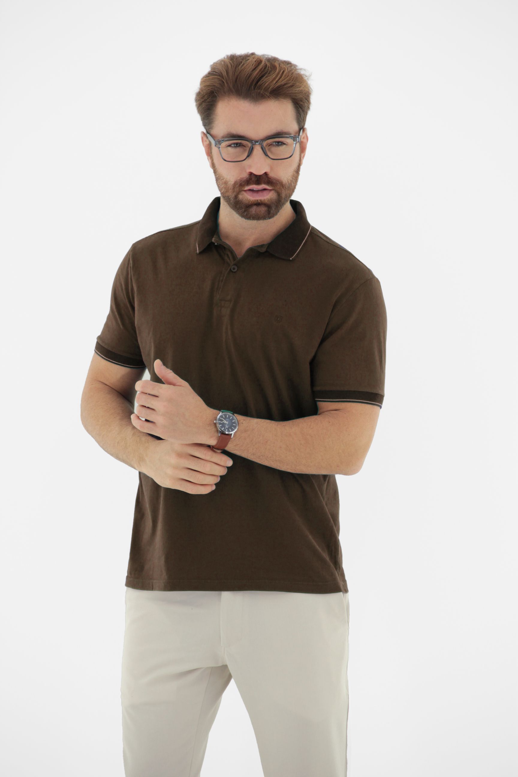 Vista lateral 4 do produto Polo Masculina Estonado Reativo