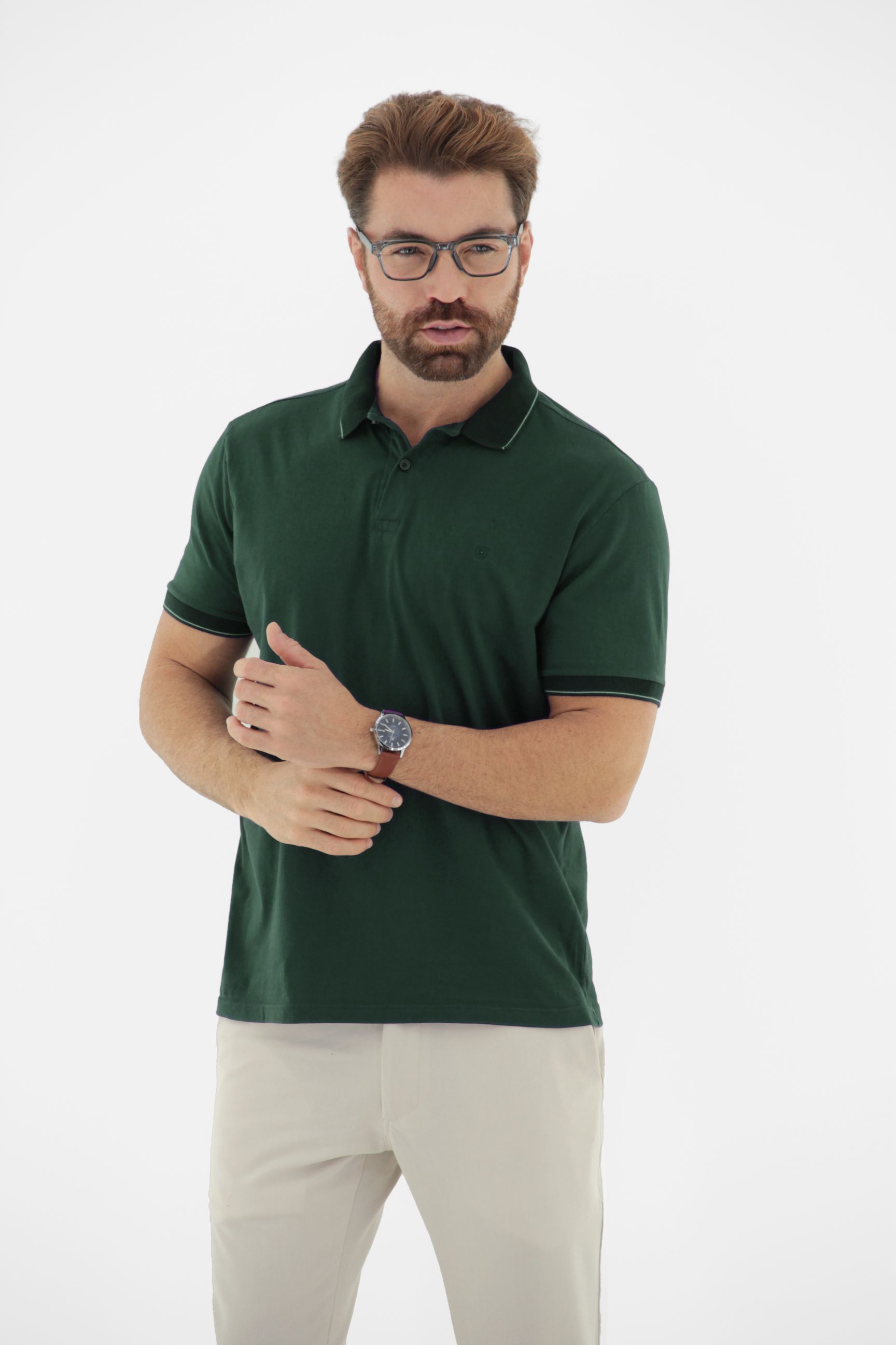 Vista lateral 3 do produto Polo Masculina Estonado Reativo