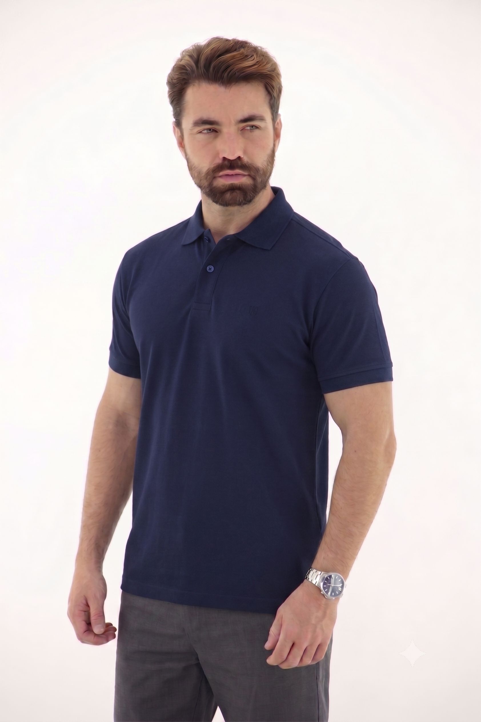 Vista lateral 12 do produto Polo em Piquet com Elastano Básica Masculina