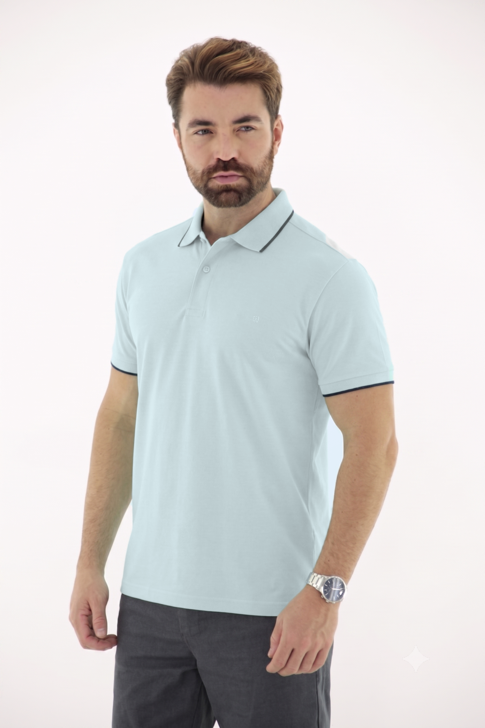 Vista lateral 6 do produto Polo em Piquet com Elastano Básica Masculina