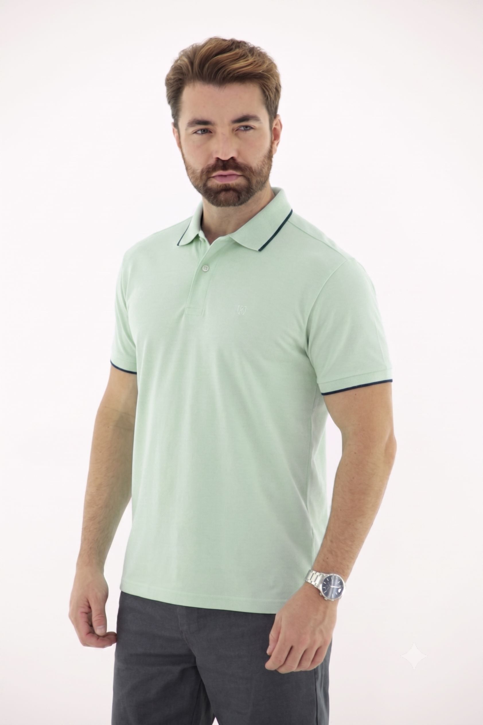 Vista lateral 10 do produto Polo em Piquet com Elastano Básica Masculina