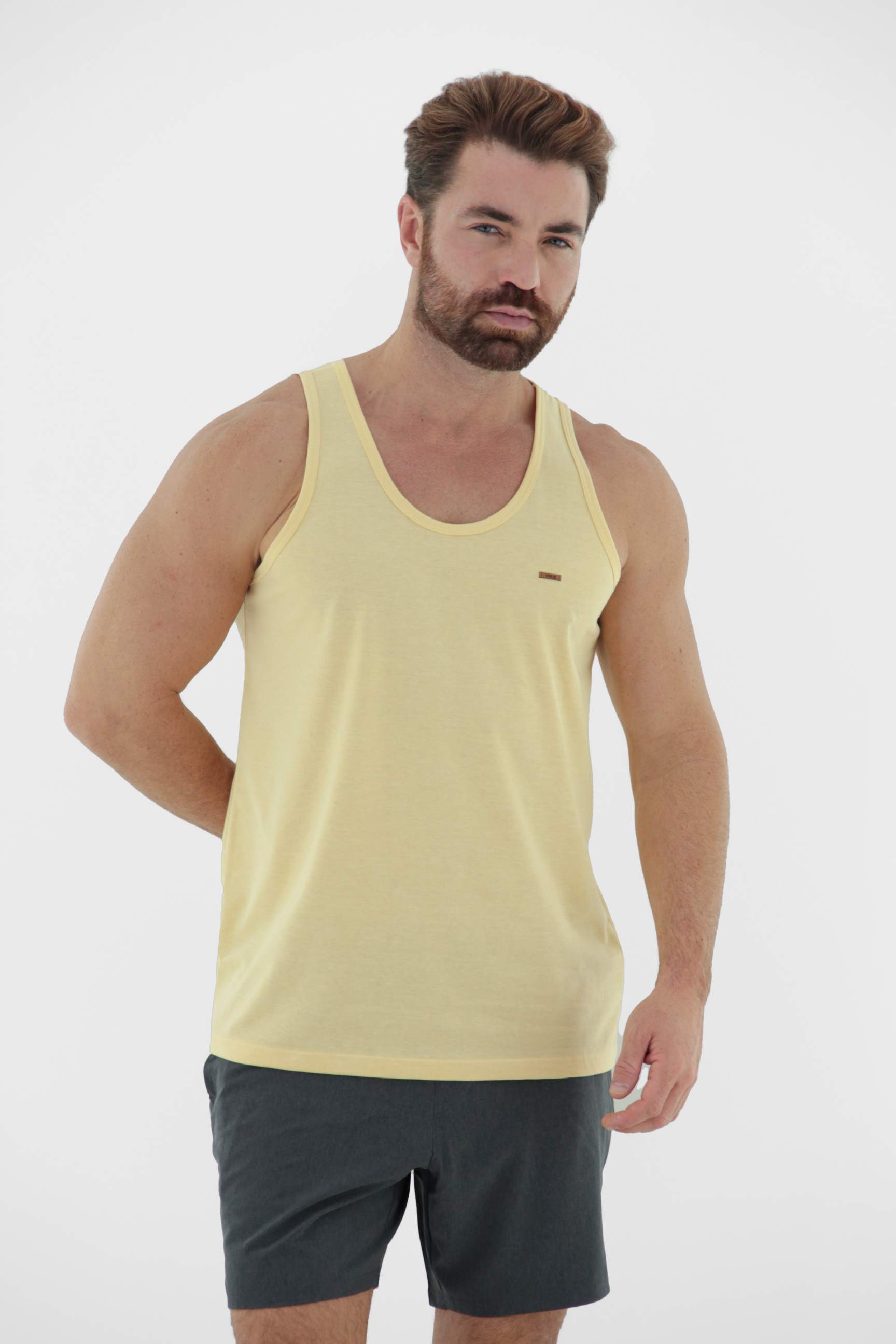 Fotografia de Regata Masculina Casual em Algodão Flame